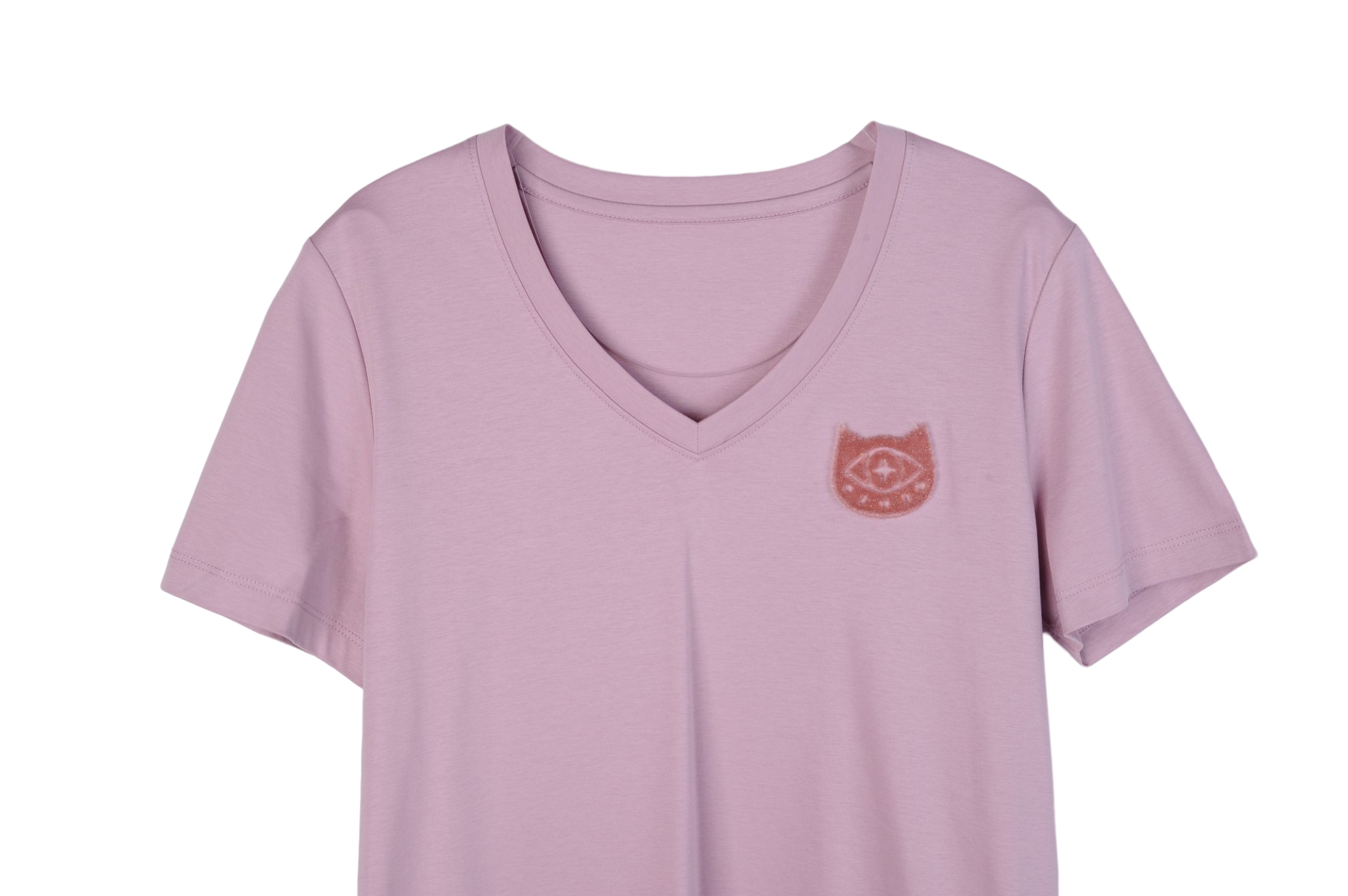 Velvet Embroidery Shirt - Pink